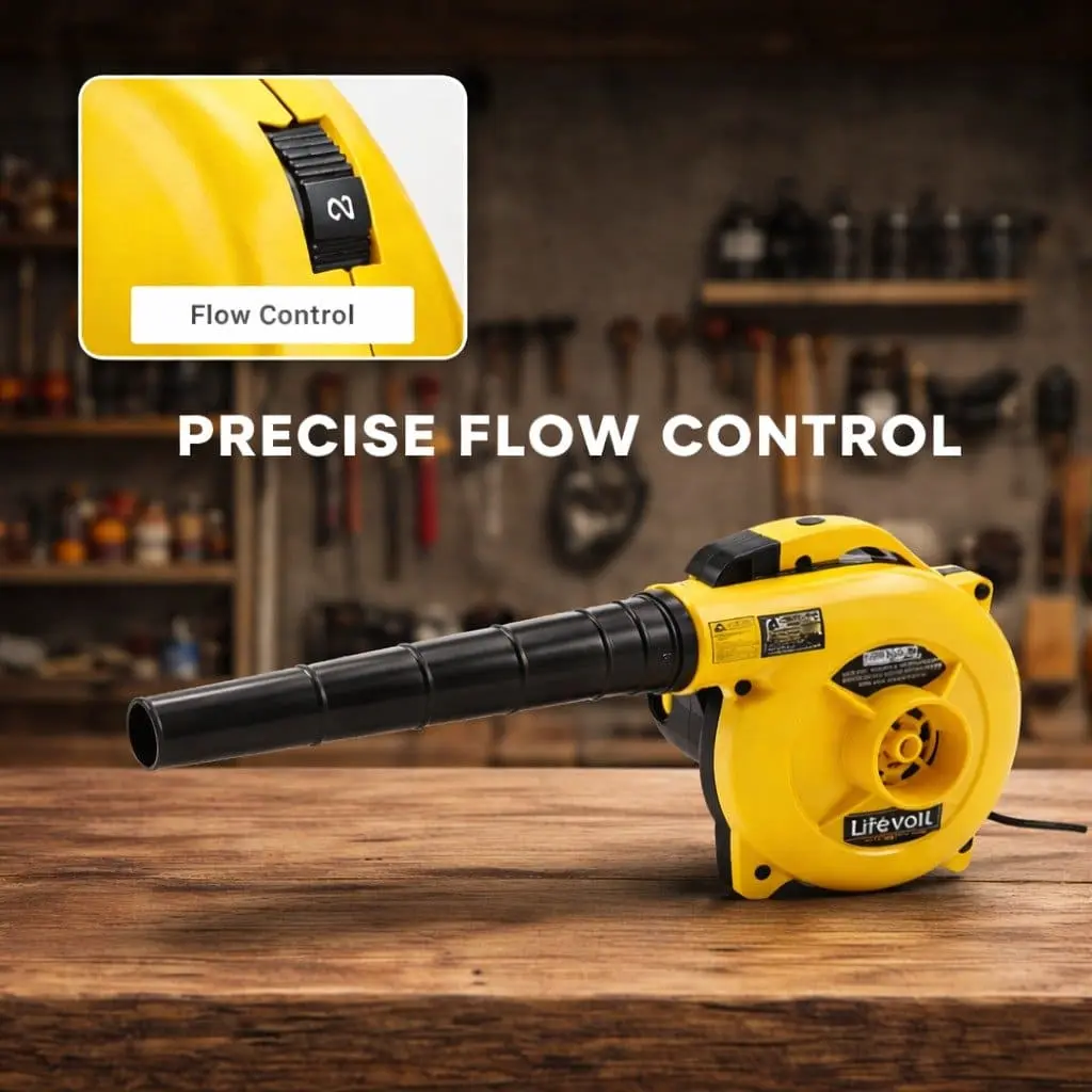 Lifevolt Electric Air Blower Machine 750W High Power / 6 Speed Mode Variable Air Blower for Dust Cleaner for Home with 6 Month Warranty /18000 RPM, 230V, 222 km/h Air Speed / 3 Hours Continuous Working. 3