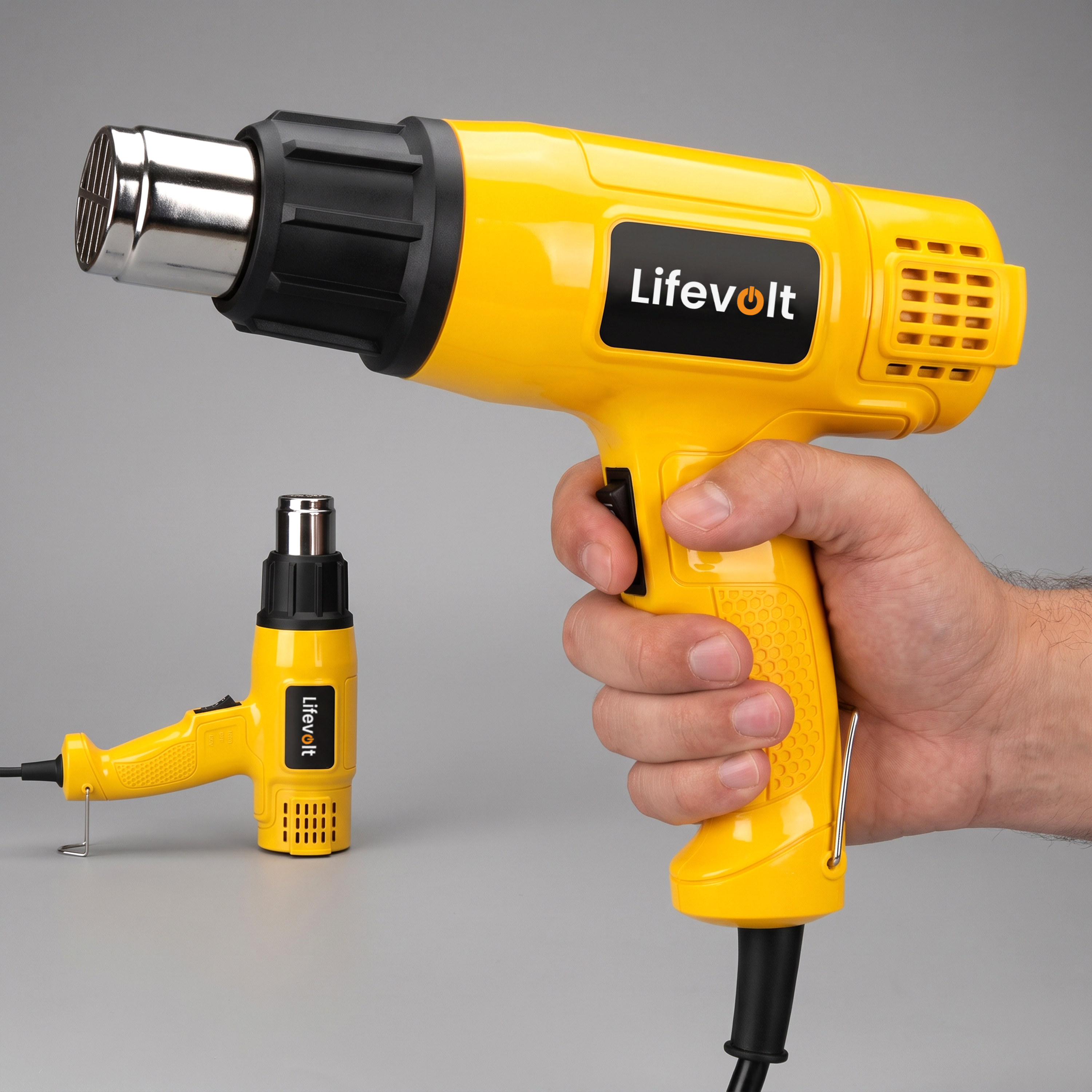 Lifevolt 2000W Heat Gun Hot Air Gun for Paint Removal, Dual Temperature 300°C & 550°C, Pure Copper Motor, Professional Electric Hot Air Gun for Shrink Wrapping, PVC, Crafts & DIY